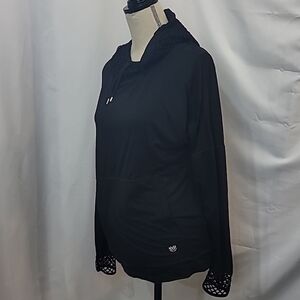 5/$30 F21 Net Detail Kangaroo Pocket Lightweight Pullover